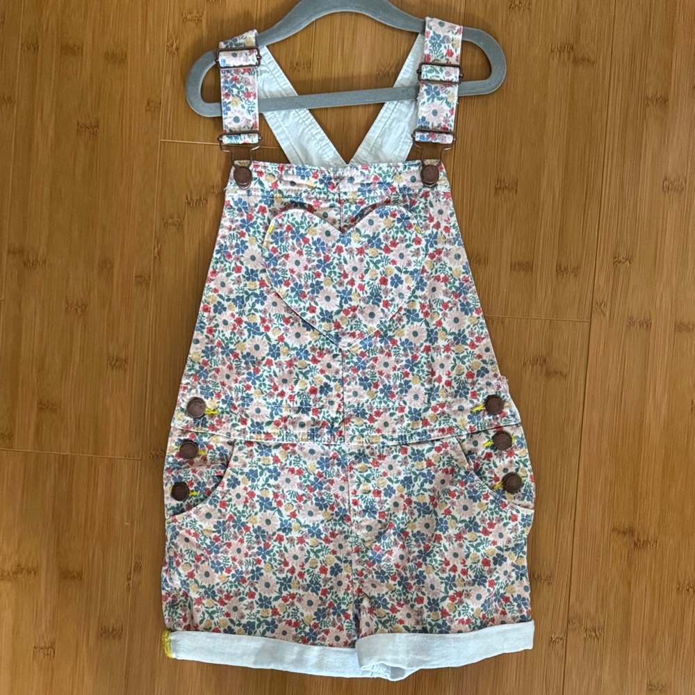 Mini Boden Floral Kids Overalls
